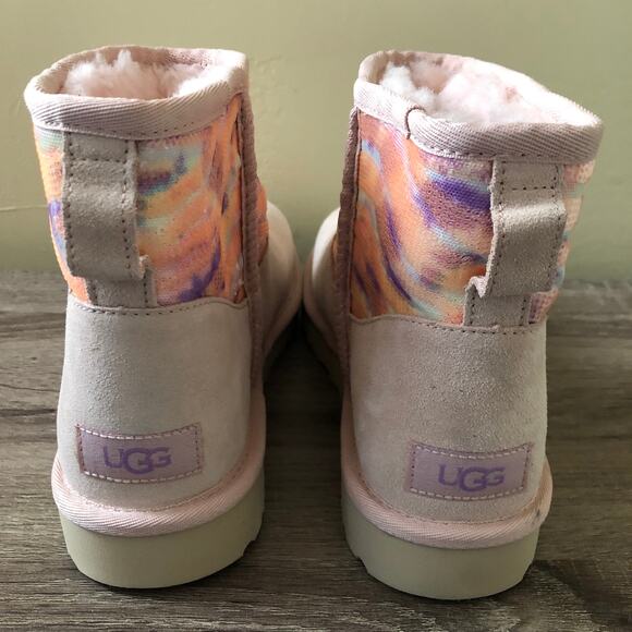 UGG Classic Mini Sequin Boots Light Pink Size 7 - Picture 5 of 9